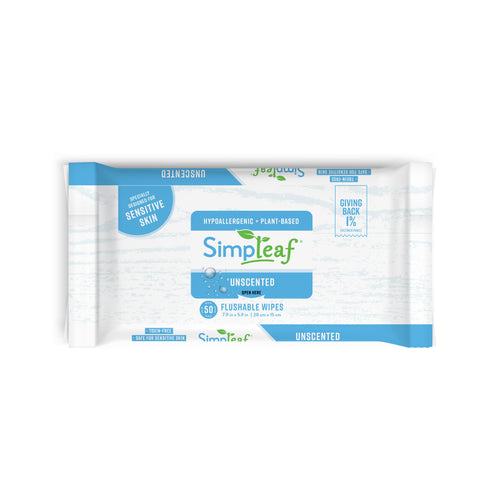 Flushable Wipes, 50 Count